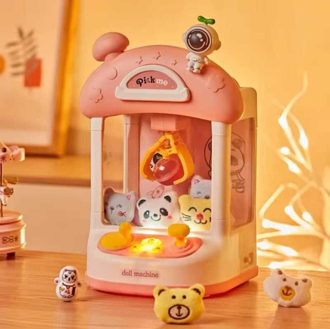 Mini Máquina Saca Peluches y Juguetes | Grúa Electrónica Infantil con Música y Luces