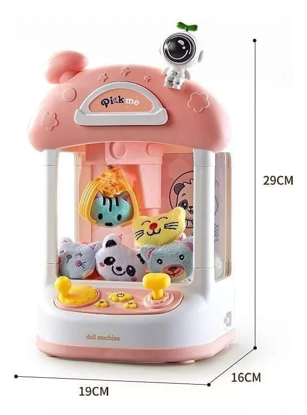 Mini Máquina Saca Peluches y Juguetes | Grúa Electrónica Infantil con Música y Luces