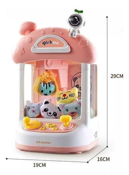 Mini Máquina Saca Peluches y Juguetes | Grúa Electrónica Infantil con Música y Luces